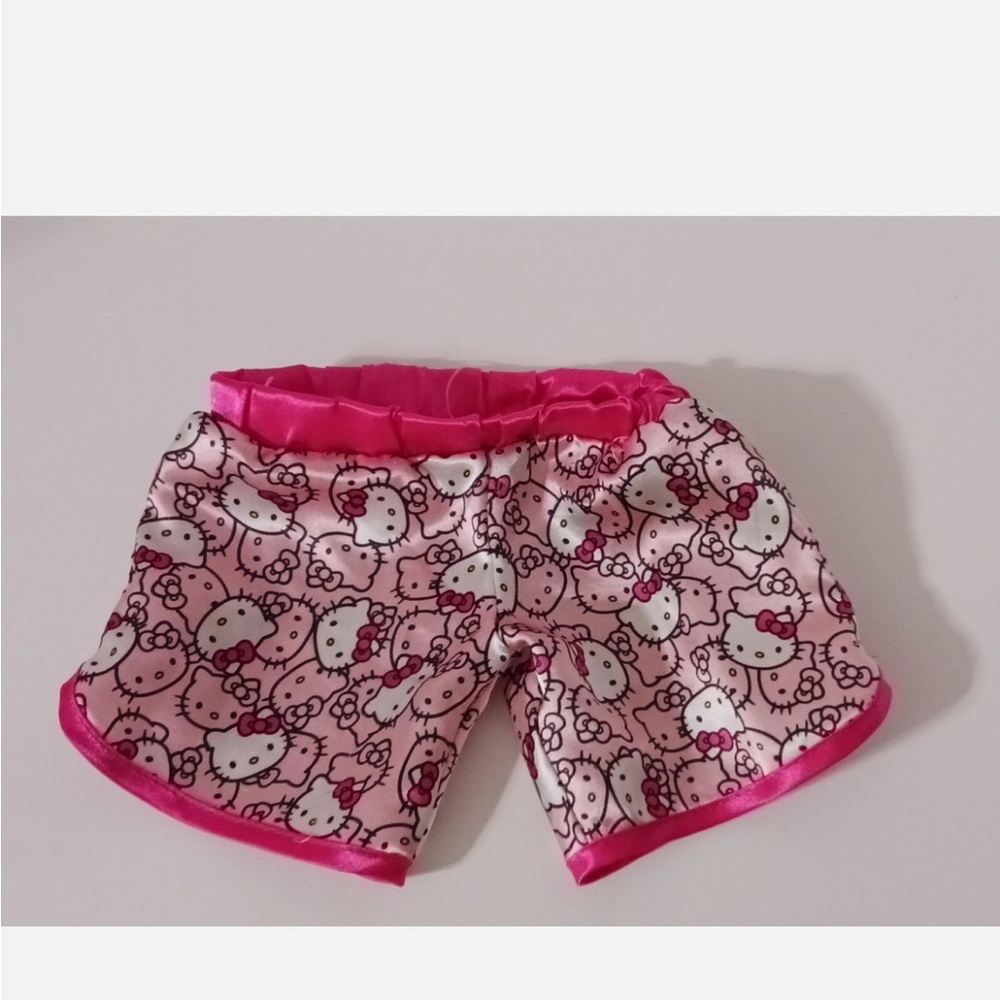 Build-A-Bear Pink Hello Kitty Print Satin-Trim Shorts